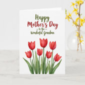 Scharlaken Tulp Moederkaart Kaart (Gele Bloem)