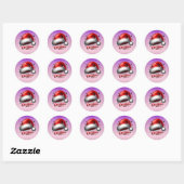 Scharlakenrode Kerstmanhoed Gloed Ronde Sticker (Vel)