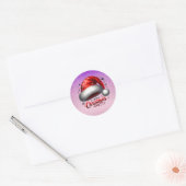 Scharlakenrode Kerstmanhoed Gloed Ronde Sticker (Envelop)