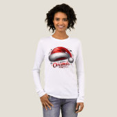 Scharlakenrode Kerstmanhoed Gloed Tri-Blend Shirt (Voorkant)