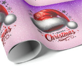 Scharlakenrode Kerstmanhoed Gloeit Cadeaupapier (Rol Hoek)