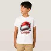 Scharlakenrode Kerstmanhoed Gloeit T-shirt (Voorkant volledig)