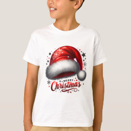 Scharlakenrode Kerstmanhoed Gloeit T-shirt