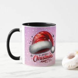 Scharlakenrode Kerstmanhoofddeksel Gloed Mok