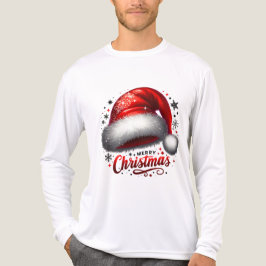 Scharlakenrode Kerstmuts Glans Tri-Blend Shirt
