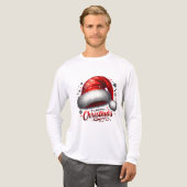 Scharlakenrode Kerstmuts Glans Tri-Blend Shirt (Voorkant)