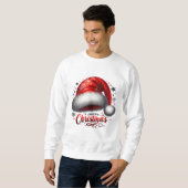 Scharlakenrode Kerstmuts Glans Trui (Voorkant volledig)