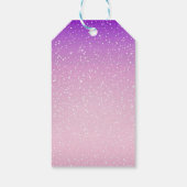 Scharlakenrode Kerstmuts Gloei Cadeaulabel (Achterkant)