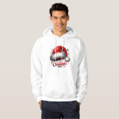 Scharlakenrode Kerstmuts Gloeiend Hoodie (Voorkant volledig)