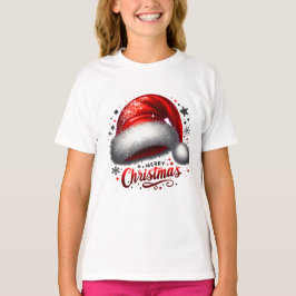 Scharlakenrode Kerstmuts Gloeiend T-shirt