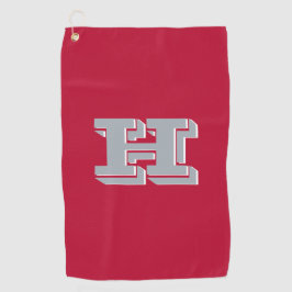 Scharlakenrode universiteitskleuren golfspons golfhanddoek