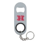 Scharlakenrood en grijs collegiale kleur stijl mon mini flessenopener (Achterkant)