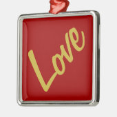 Scharlakenrood Gouden Kleuren Liefde Huwelijk Call Metalen Ornament (Links)