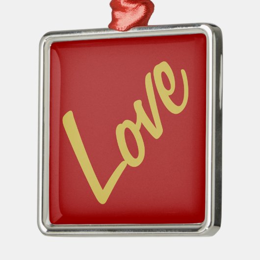 Scharlakenrood Gouden Kleuren Liefde Huwelijk Call Metalen Ornament (Links)