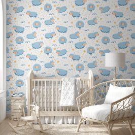 Scharlende Schapen Patroon Babykamer Behang