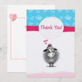 Scharlief Papieren Kunst Schaapjes Bedankkaart (Voorkant / Achterkant)