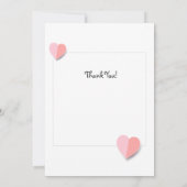 Scharlief papieren kunst Schattig Bedankkaart (Achterkant)