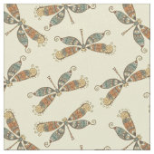 Scharlierenprint Stof met Lieve Libel (Close Up)