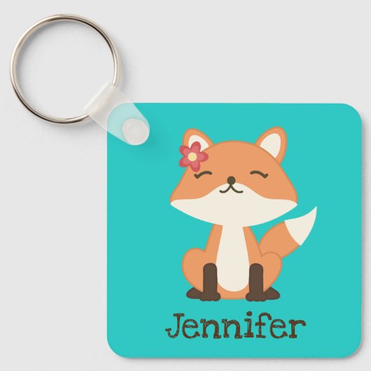 Scharlierenvos Gepersonaliseerde Sleutelhanger (Voorkant)
