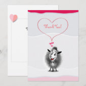 Scharliewijn Schattig Schaap Papier Kunst Leuke Bedankkaart (Voorkant / Achterkant)