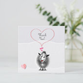 Scharliewijn Schattig Schaap Papier Kunst Leuke Bedankkaart (Staand voorkant)