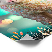 Scharme Schattige Kleurrijke Baby Lam Dieren Muurk Poster (Hoek)