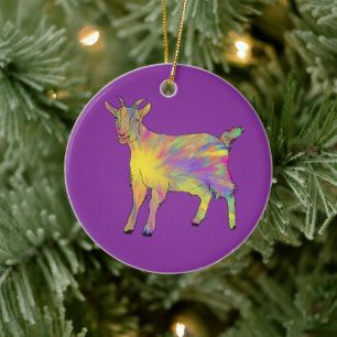 Scharmele Kunstzinnige Geit Kleurrijk Grappig Boer Keramisch Ornament