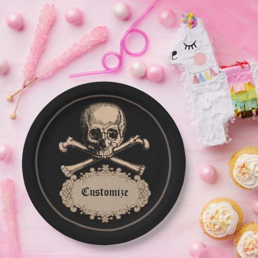 Scharnier- en kruisbeenderen papieren bordje (Feest)