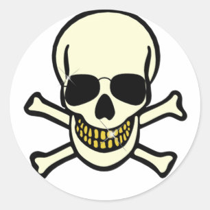 Scharnier- en kruisbeenderen ronde sticker