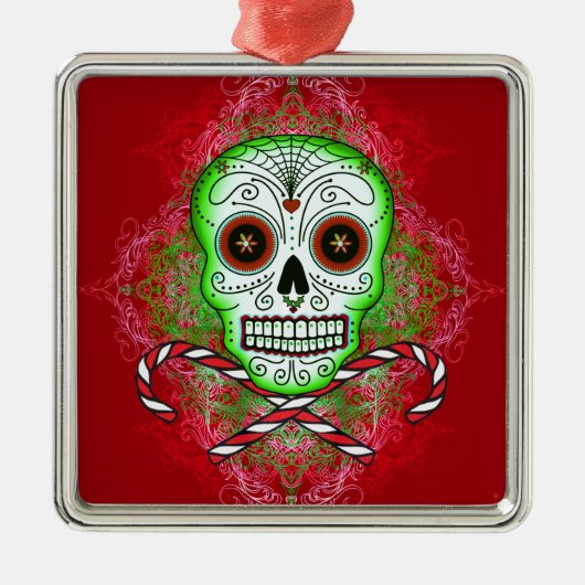 Scharnier- en snoepkanen metalen ornament (Voorkant)