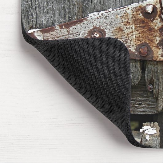 scharnier op oud Barn Wood Muismat (Hoek)