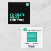 Scharnier verwijderen vierkante visitekaartje (Voorkant / Achterkant)