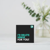 Scharnier verwijderen vierkante visitekaartje (Staand voorkant)