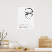 "Scharnieren: een grillig Poster met Shel (Keuken)