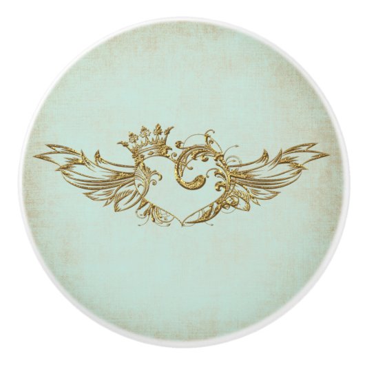 scharnierend hart Aqua Cream Keramische Knop (Voorkant)