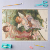  scharnierende Cherubs met instrumenten Tissuepapier (Craft)