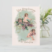  scharnierende kuitjes en Valentijnen Feestdagenkaart (Staand voorkant)