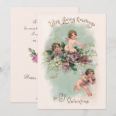  scharnierende kuitjes en Valentijnen Feestdagenkaart (Voorkant / Achterkant)