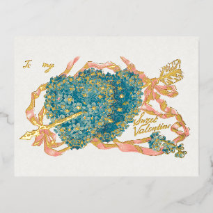 scharnierende kuitjes en Valentijnen Folie Feestdagen Briefkaart