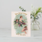 scharnierende kuitjes en Valentijnen Folie Feestdagen Briefkaart (Staand Voorkant)