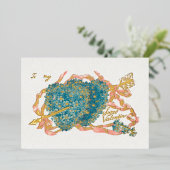  scharnierende kuitjes en Valentijnen Folie Feestdagenkaart (Staand Voorkant)