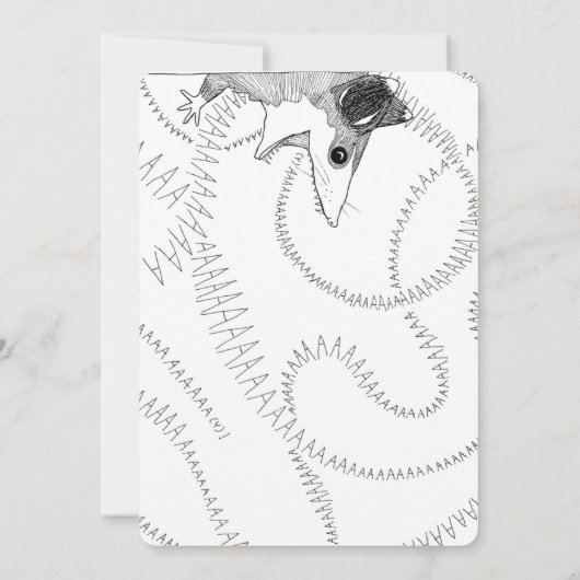 Scharnierende maar mooie dubbelzijdige tekening kaart (Achterkant)