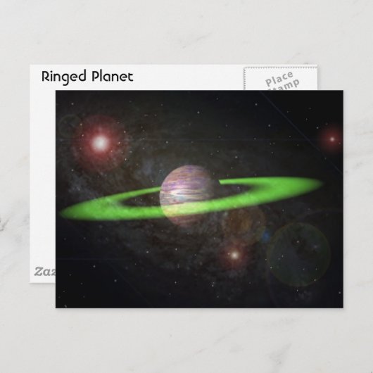 scharnierende planeet briefkaart (Voorkant / Achterkant)