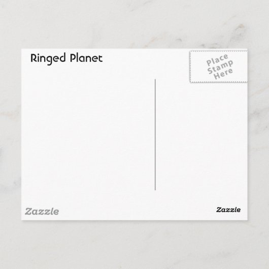 scharnierende planeet briefkaart (Achterkant)