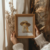 Scharrelende hamster-schildering boerderij-whimsic poster