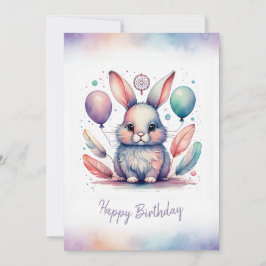 Scharrelende Konijn KonijnLonghorn Gefeliciteerd Feestdagenkaart