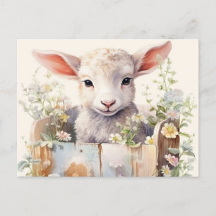 Scharrelende Schaap in een Doos Briefkaart