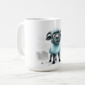 Scharrelende Schaap Knus Ontwerp Koffiemok (Voorkant links)