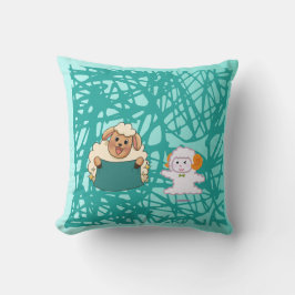 Scharrelende Tekenfilm Schapen en Lammetjes Fantas Kussen