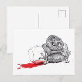 Scharrelende Uil Briefkaart (Voorkant / Achterkant)